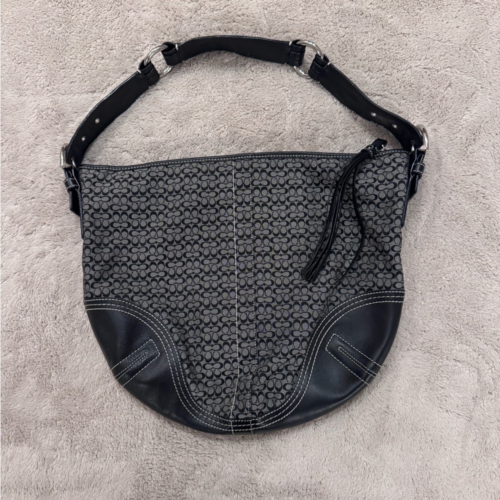 Canvas and leather Coach Purse